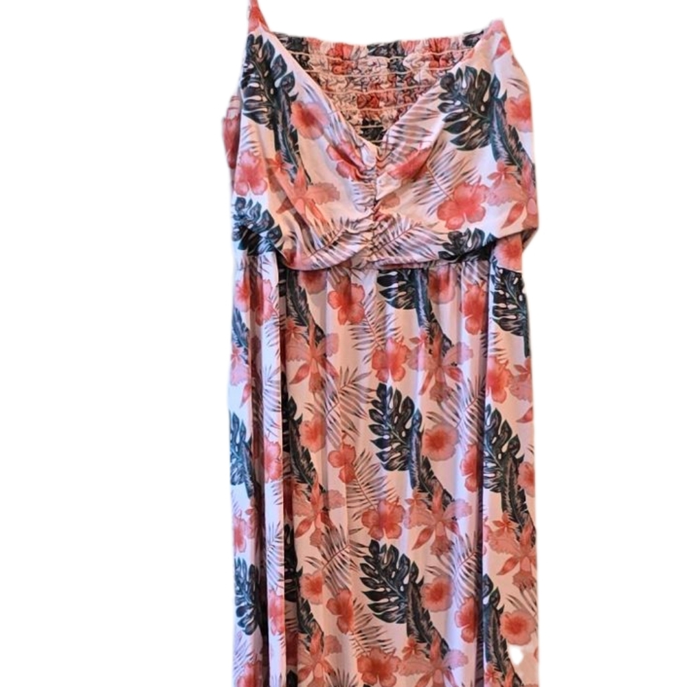 💜 ROXY Open Back Maxi Sun Dress Floral Summer Dress - Picture 3 of 7